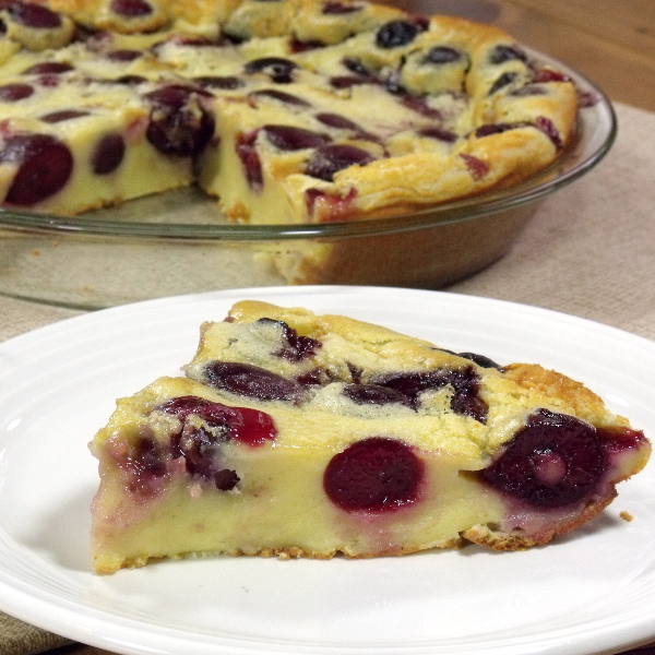 French cherry clafoutis dessert - Curious Cuisiniere - kids learn about France through food