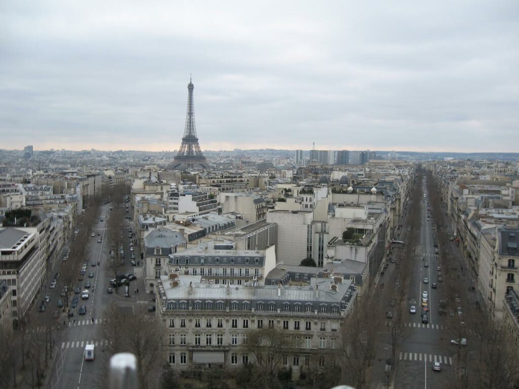 Eiffel Tower as seen from the Arc de Triomphe - Paris, France - Kid's Food Atlas