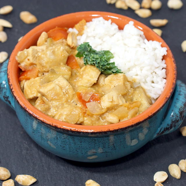 African peanut stew with chicken