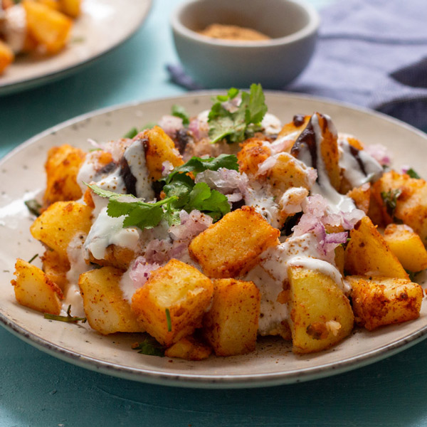 Aloo chaat - Indian potato chaat