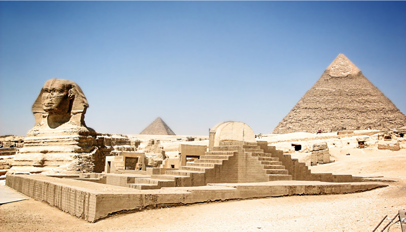 Egypt pyramids and  sphinx