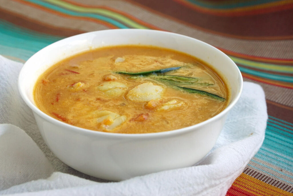Goan Coconut Fish Curry - Curious Cuisiniere - While Goa cuisine is typically spicy, you can tone down the spice in this creamy fish curry to suit any palate.