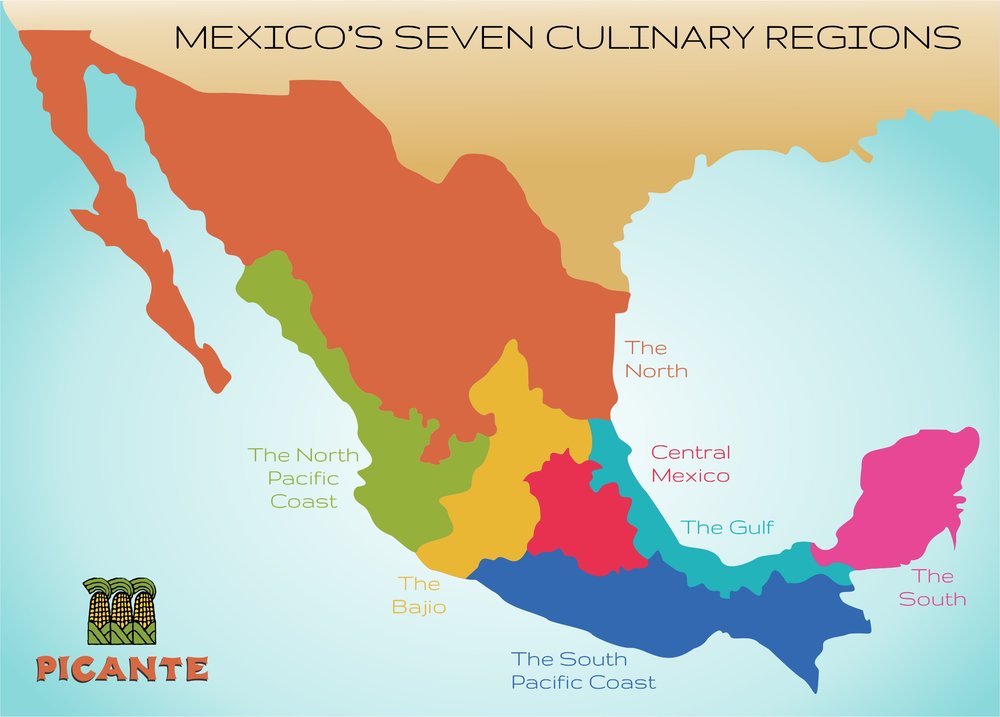 Seven culinary regions of Mexico - Could you dry a dish from each of Mexico's culinary regions as a part of your homeschool Mexico unit?