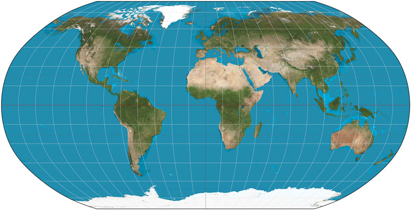 Robinson map projection