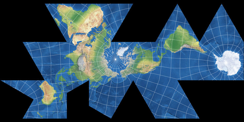 Dymaxion Fuller map projection