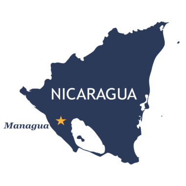 Map of Nicaragua and capital city