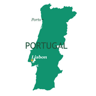 Portugal Map with major cities