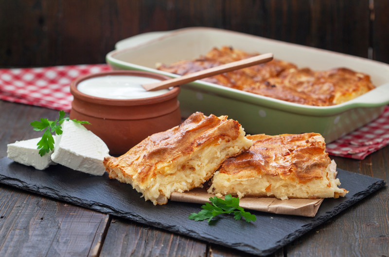 Gibanica cheese pie for Easter in Serbia - facts about Serbia for kids