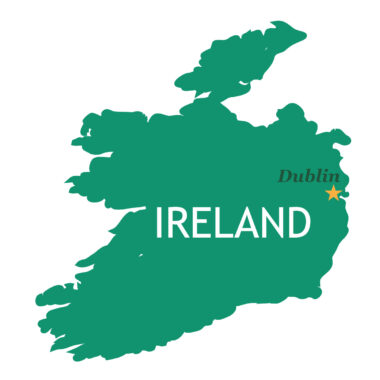 Ireland map with capital
