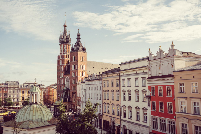 Krakow main market square