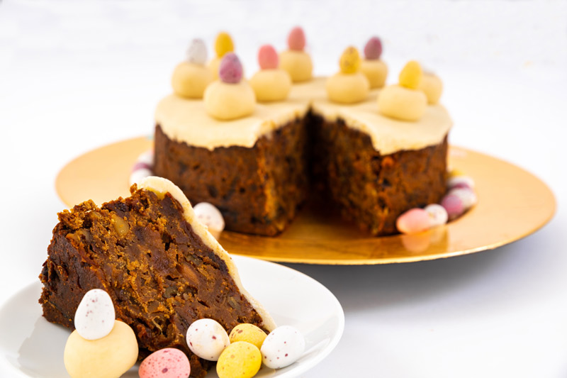 Simnel cake for Easter in Ireland - facts about Ireland for kids