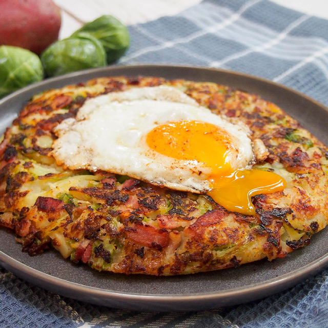 Bubble and Squeak with an egg