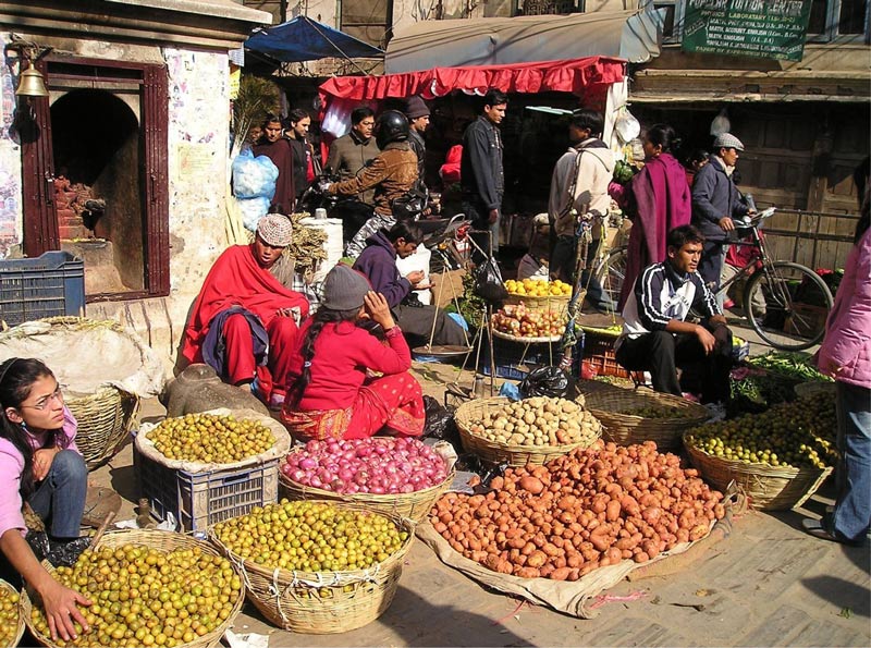 Nepali street market