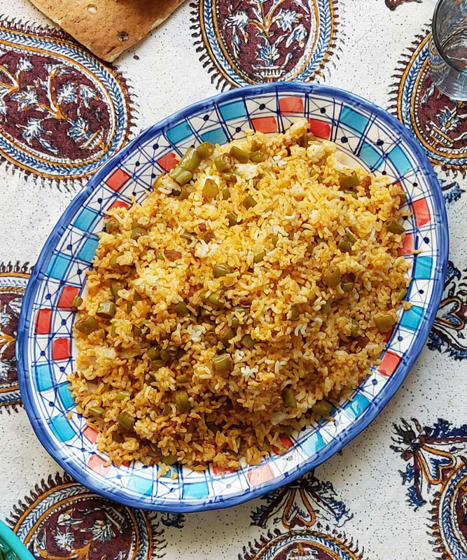 Estamboli (tomato rice) - kids learn about Iranian food and culture
