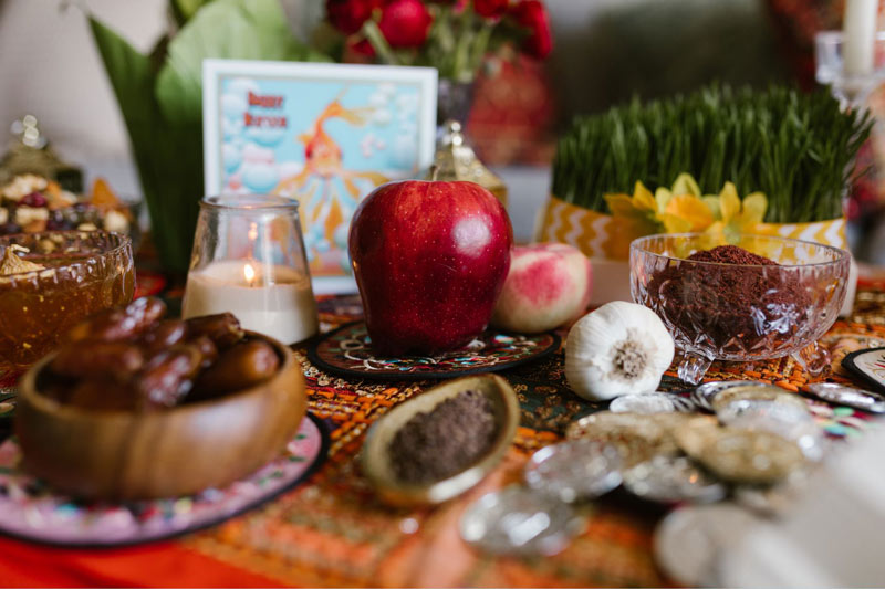 Haft seen table - Culture and food of Iran for kids