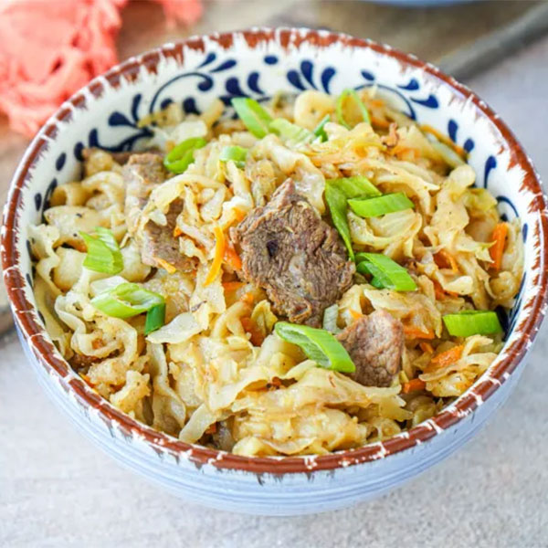 Tsuivan Mongolian Noodles with Meat and Vegetables -- Tara's Multicultural Table