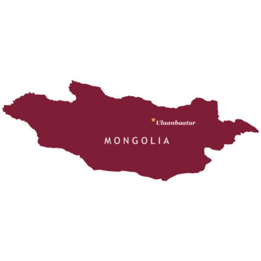 Map of Mongolia with capital
