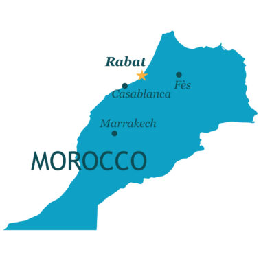 Map of morocco with major cities