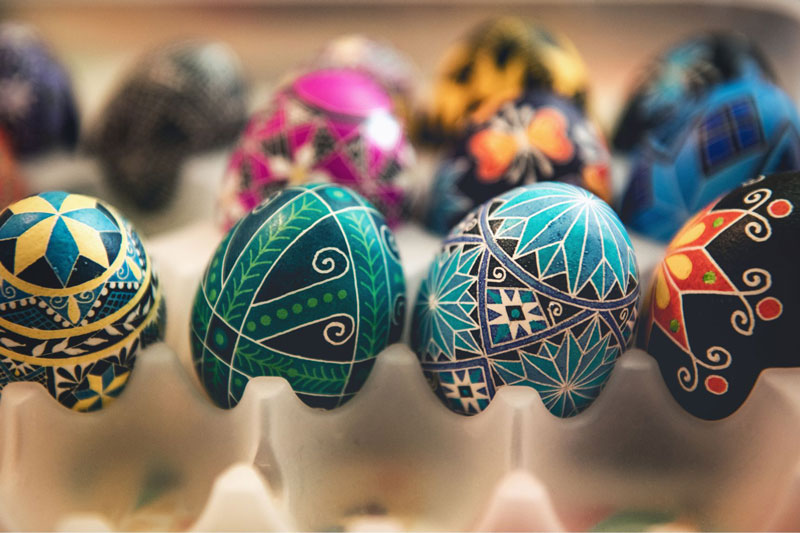 Ukrainian pysanky Easter eggs - Image from Canva - Ukrainian holidays and culture for kids