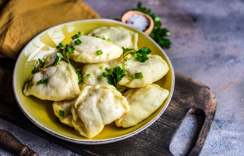 Ukrainian vareniki filled dumplings - Image from Canva - Information about Ukraine for kids