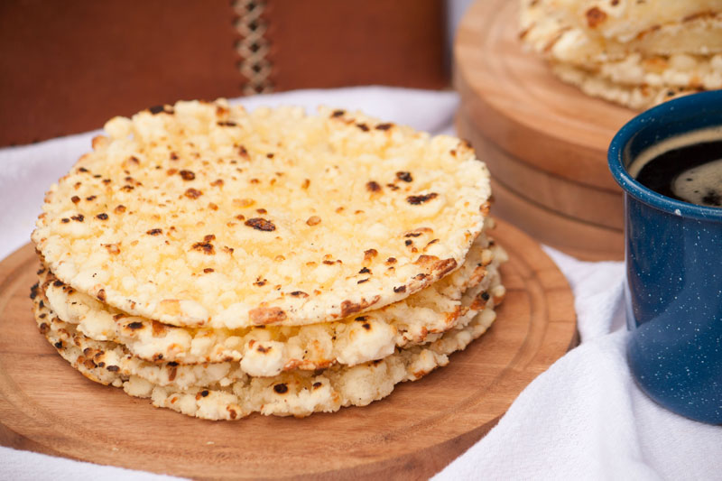 Mbeju Paraguayan gluten free cheese flatbread - Image from Curious Cuisiniere - Kids learn facts about Paraguay