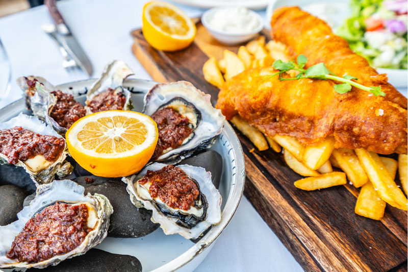 Oysters with fish and chips - Image from Canva.com